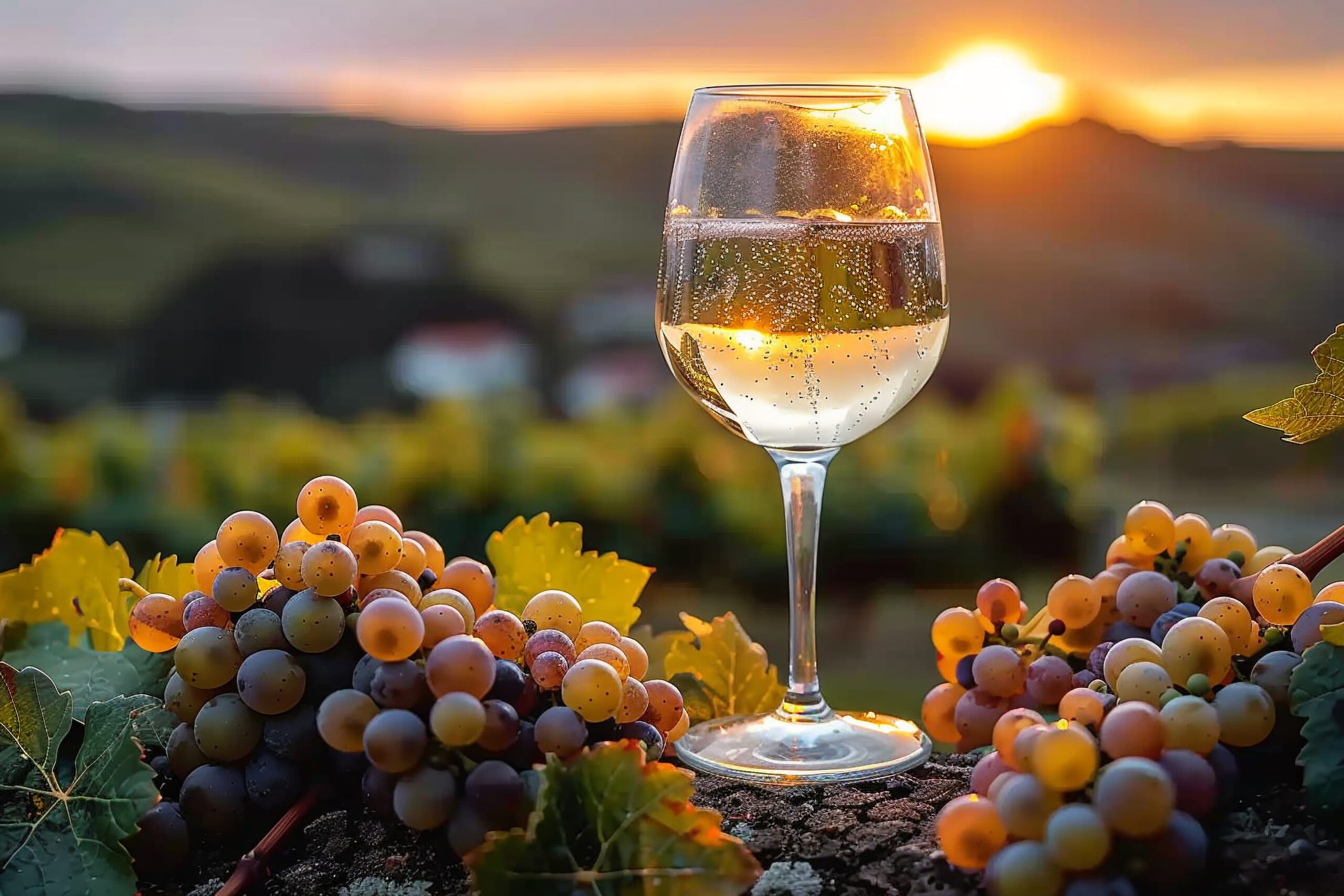 glass-wine-with-stunning-view-vineyard-sunset